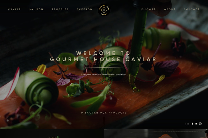 Gourmet House Caviar website preview